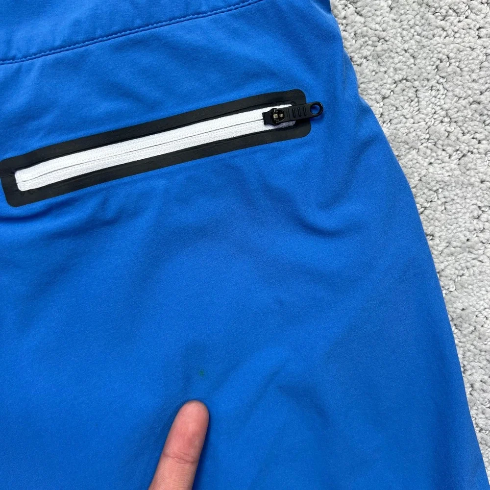 Lululemon Board Shorts Mens 34 Blue White Stripe Swim Trunks Surf Drawstring